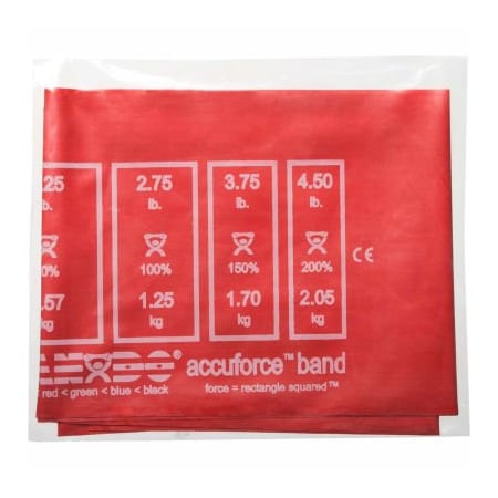 Fabrication Enterprises CanDo AccuForce Exercise Band, Red, 48L Band 1461975